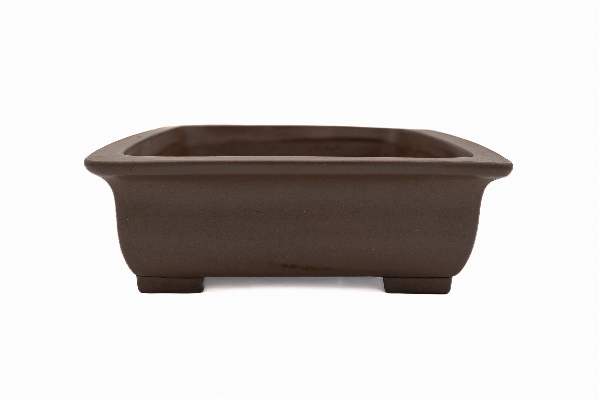 Maceta rectangular grande para bonsái – Forma llamativa, borde plano invertido, 16x13x4,5