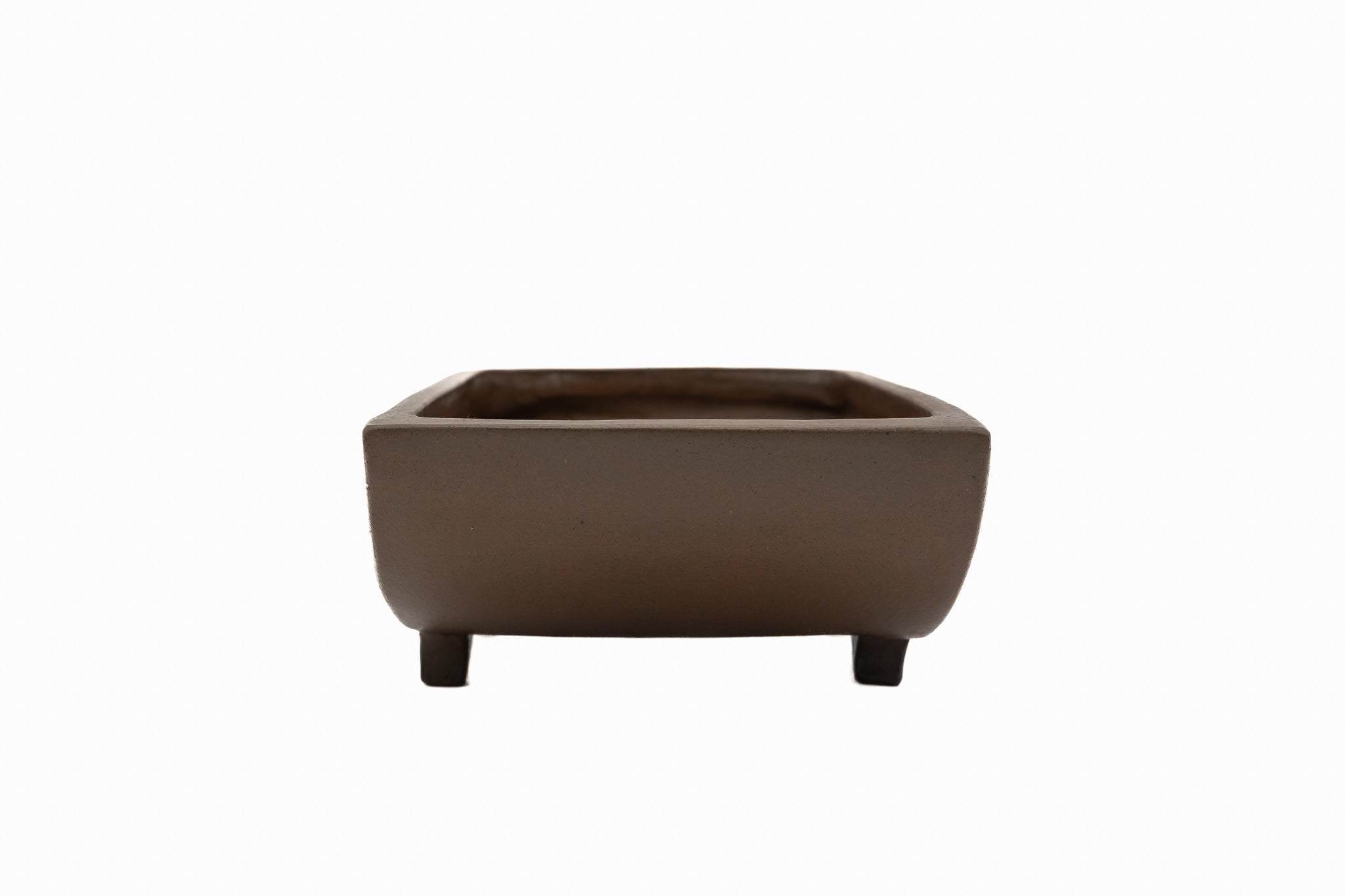 Maceta rectangular mediana sin esmaltar para bonsái – Estilo vintage, forma poco convencional, 13x8,5x4,5