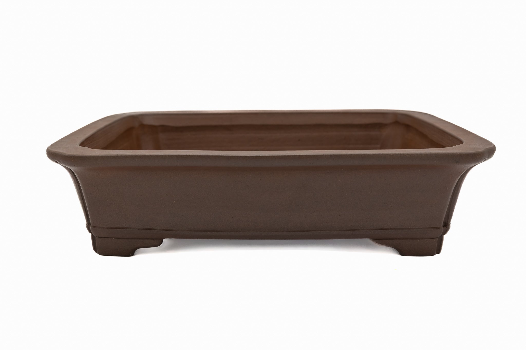 Maceta rectangular grande para bonsái – Esmaltada, moldeada a mano, con borde plano y grueso. Maceta rectangular grande para bonsái – Esmaltada, moldeada a mano, con borde plano y grueso.