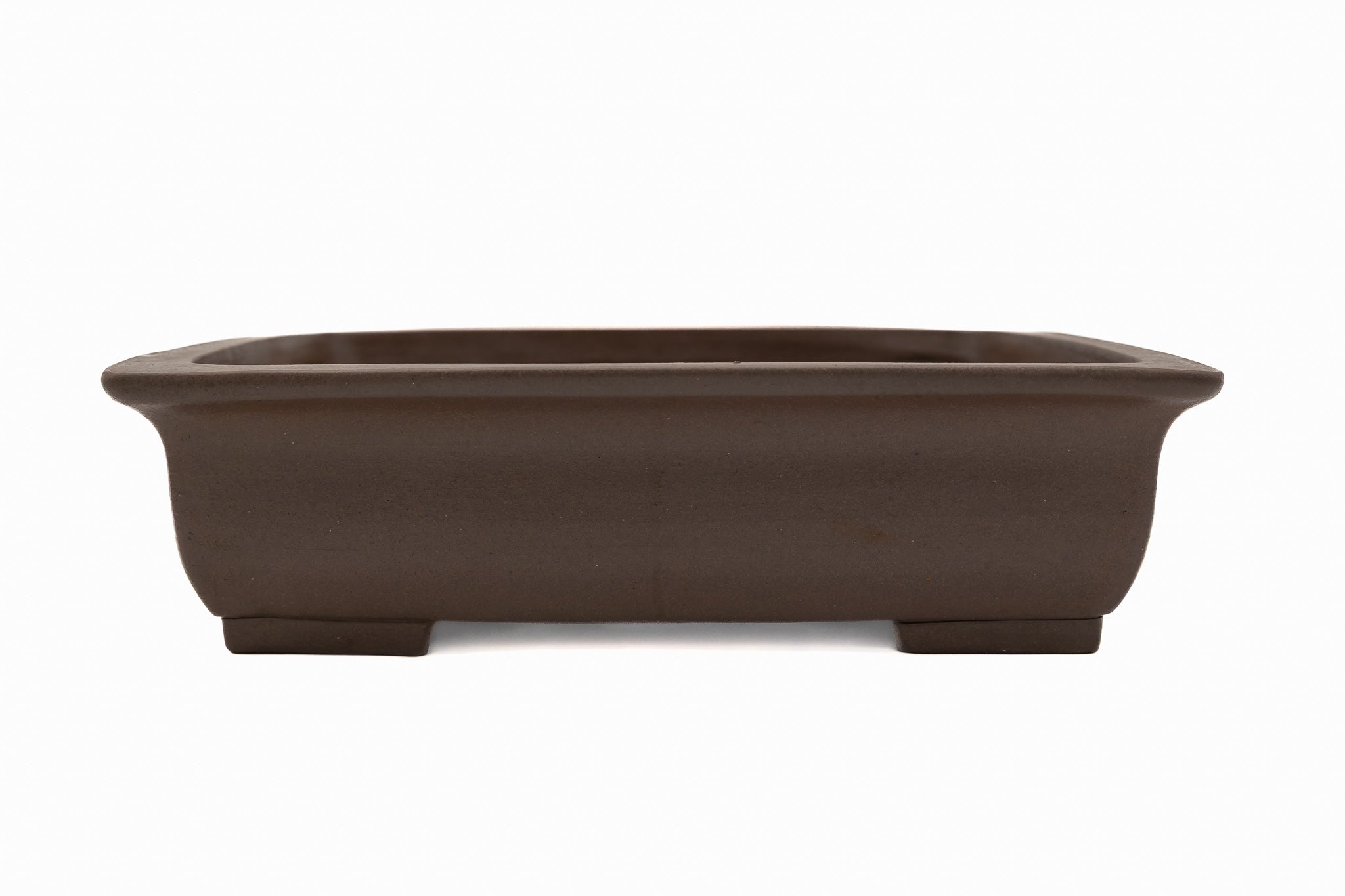 Maceta rectangular grande para bonsái – Forma llamativa, borde plano invertido, 16x13x4,5
